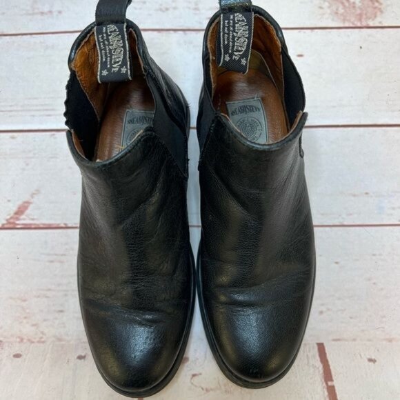 Sneaky Steve Black Leather Ankle Booties Sz 6 - Picture 5 of 12